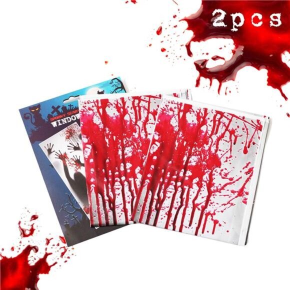 2PCS Halloween Haunted House Decorrelation: Zombie Hands, Skeleton Door/Window - Picture 4 of 8